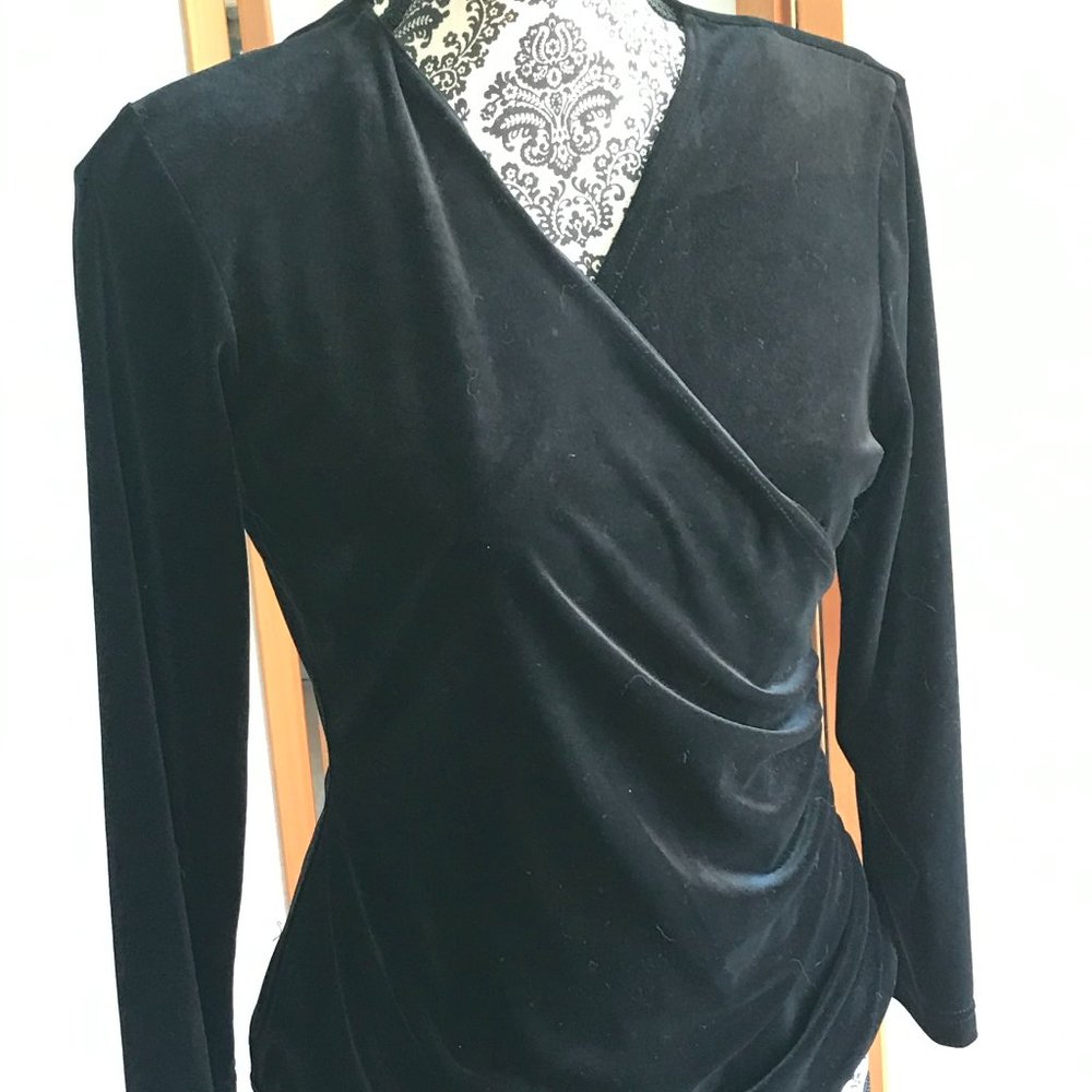 Black velvet top; party top